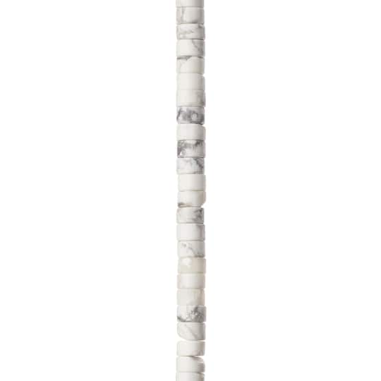 White Howlite Round Heishi Beads by Bead Landing™, 6mm
